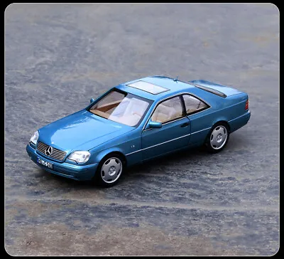 NOREV 1:18 Mercedes-Benz 1997 CL600 Coupe Sky Blue Alloy Simulation Car Model • £135.50