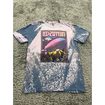 Vintage Led Zeppelin Shirt Adults Medium Graphic Pink Tie-Dye Rock Band Tour Tee • $36