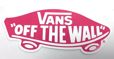 Vintage VANS OFF THE WALL Pink Sticker  4 1/4  • $3.49