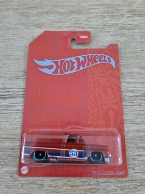 $6 • Buy Hot Wheels - 53rd Anniversary - Orange & Blue Custom 62 Chevy Pickup 3/5 - New 