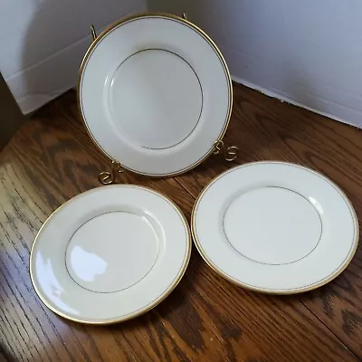 Set Of 3 Mikasa Bone China  Wheaton  Bread Plates 6.5  Gold Bands Narumi Japan • $15.50