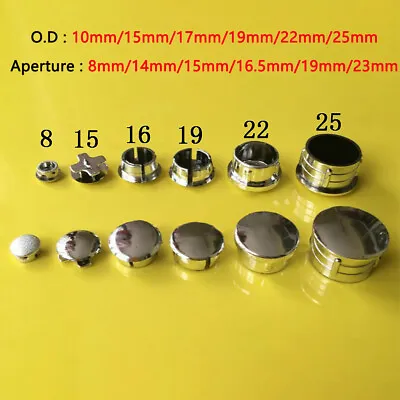Stainless Steel Round Plug Metal Hole Plug Electroplating Pipe Cap 10/19/22/25mm • $1.65