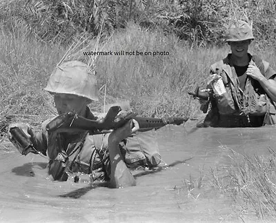 Marines Wading Through River Near DaNang 8 X 10  Vietnam War Photo Picture #30 • $7.43