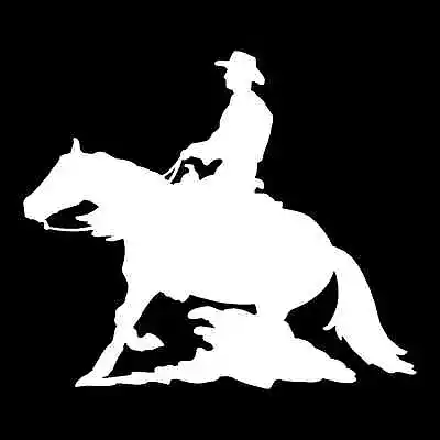 REINING HORSE Vinyl Decal (3 Sizes 12 Colors) SD • $3.50