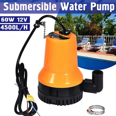 Electric Submersible Pump For Clean Or Dirty Water Flood Pool Garden Well Pond++ • £16.96