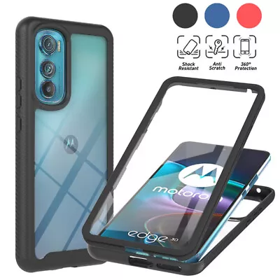 For Moto G Power Edge 20 G51 G31 Shockproof Clear Case Built Screen Protector • $16.59