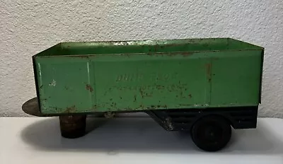 Vintage Wyandotte Toys Dump Truck Pressed Steel Tin Toy Side Dump Green Trailer • $24.99