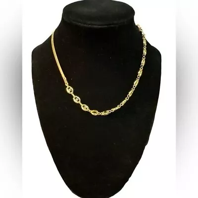 Madewell Necklace Womens 15  - 18  Gold Plated Mixed Chain Dressy Jewelry Ladies • $17.88