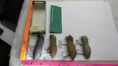 Vintage Heddon Mouse Fishing Lures Lot Of 4 • $8.50