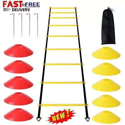 Speed Agility Ladder Fitness Training Ladder Soccer Sports Footwork Practise Kit • $26.89