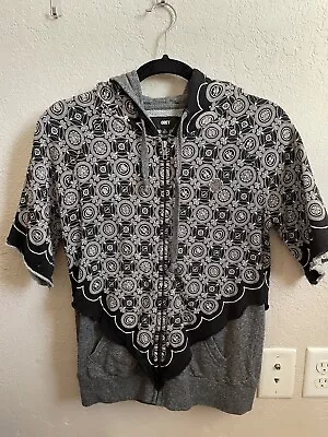 OBEYHANKY PANKY PATTERN Short Sleeve Hoodie Full Zip DrawstringHood • $23