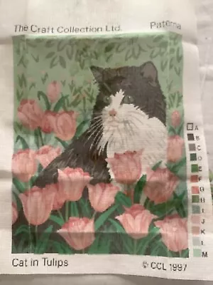 Cat In Tulips Tapestry Kit • £10