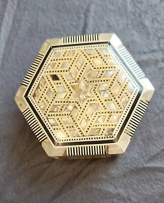 Mother Of Pearl Mosaic 3.5 In Trinket Box • $15