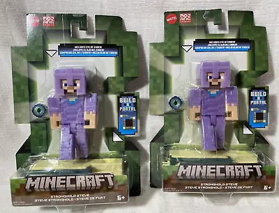 Mattel Minecraft Craft A Block Stronghold Steve Figure Set (Lot Of 2) • $18.20