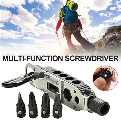 Outdoor Camping Survival EDC Tools Mini Multifunctional Stainless Steel Keychain • $9.59