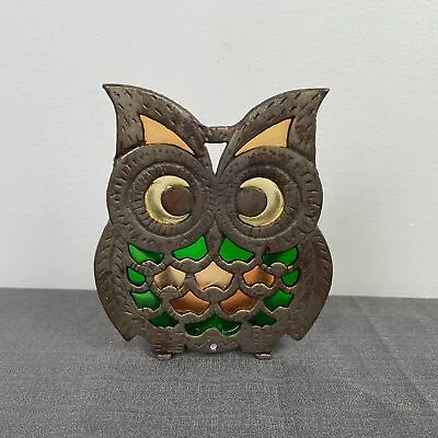 Vintage Cast Iron Metal Owl Napkin Holder Taiwan • $9.99