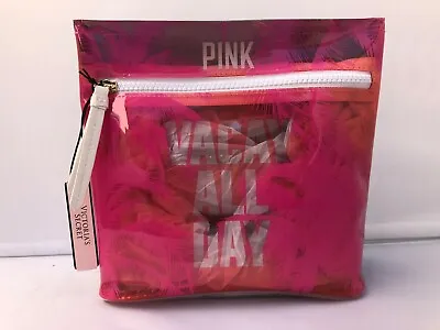 Victorias Secret Pink Vacay All Day Cosmetic Beauty Travel Bag Case Nwt  • $13.90
