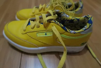 Reebok Club C Minions Sneaker Yellow Blue Reflective Youth 2 FX3353 • $27.95