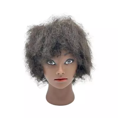 Curly Real 100% Human Hair Mannequin Head Table Clamp Stand • $31.99