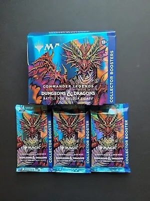 3 Magic The Gathering Commander Legends Baldurs Gate Collector Booster Pack MTG • $59.99