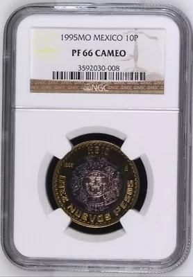 Mexico 1995 Mo N$10 Pesos NGC Proof PF 66 Cameo Silver Center  • $149.98