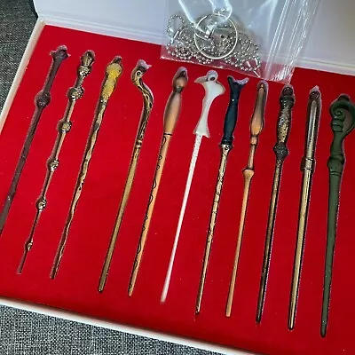 $19.99 • Buy 11Pcs Harry Potter Wand Badges Sets Cosplay Hermione Dumbledore Ron Kid Gift