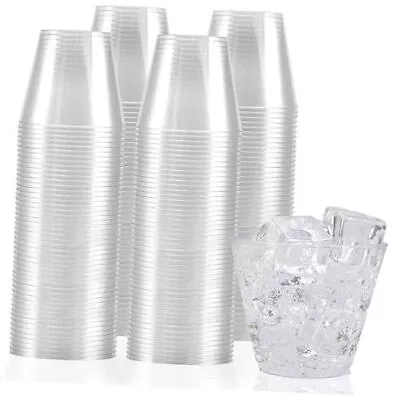  9 Oz Clear Disposable Plastic Cups (100 Pack) Elegant 100 Count Classic • $27.94