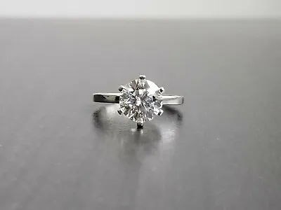 2.00 Carat Moissanite Forever Classic 6 Prong Solitaire Ring Charles & Colvard • $299