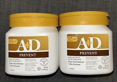 (2) A+D Original Prevent Diaper Rash Ointment Skin Protectant 16 Oz Each 02/2025 • $34.99