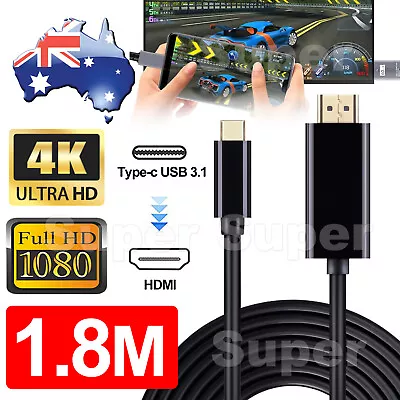 $9.95 • Buy USB C To HDMI Cable Type C Male To HDMI Male 4K Cable For Macbook Chromebook HOT