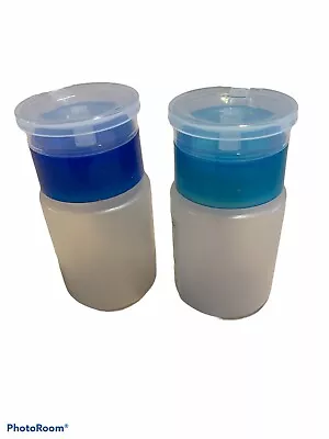 Pump Dispenser Bottle Nail Polish Remover Acrylic Liquid Blue Or Teal 2.5 Oz  • $6.99