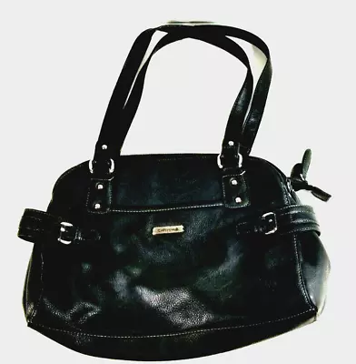 Reflections Handbag Purse Black Faux Leather Multi-Pocket • $19.95