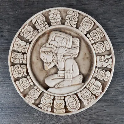Vintage Aztec Mayan Stone Plaster Zodiac Calendar 8  • $17.99