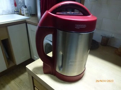 MORPHY RICHARDS Soup Smoothie Maker 501018 Blade 1.6L Red 4 Settings Vgc. • £23