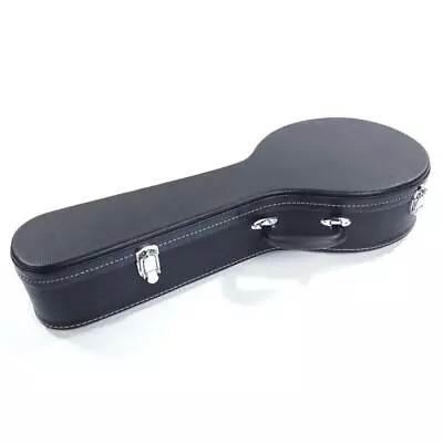 Glarry High Quality Hardshell A-Style Mandolin Leather Hard Case Black • $49.99