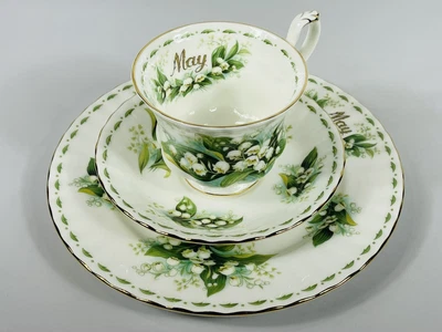 $33.74 • Buy Royal Albert Trio Flower Of The Month, MAY Lily Of The Valley, Cup Saucer Plate