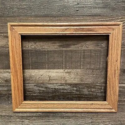 Wooden Hanging Picture Frame Vintage Glass Included 7.5”x9.5” Classic 1980s • $15