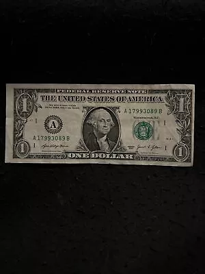 Misprinted One Dollar Bill Misprint/misaligned Currency 2021 • $15