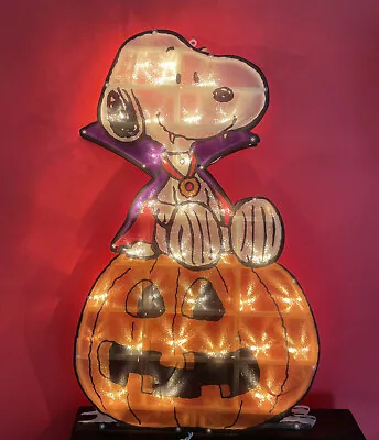 Peanuts Vampire Snoopy  19  Lighted Sculpture Yard Display Halloween Pumpkin • $29.99