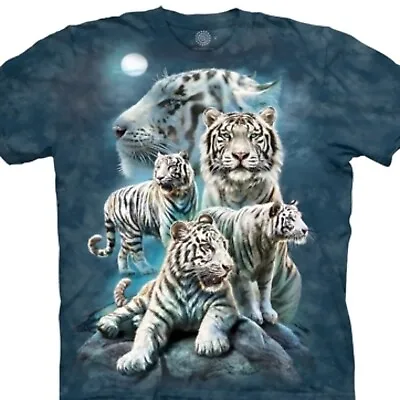 £25 • Buy * Night Tigers Collage The Mountain American Size White Tiger T-shirt Official *