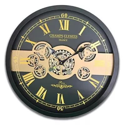  Original Moving Gear Large Metal Wall Clock 21 . Vintage Industrial Steampunk  • $194.36
