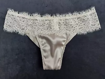 NEW Intimissimi Champagne & Beige Brazilian With Silk Size S • £15.99