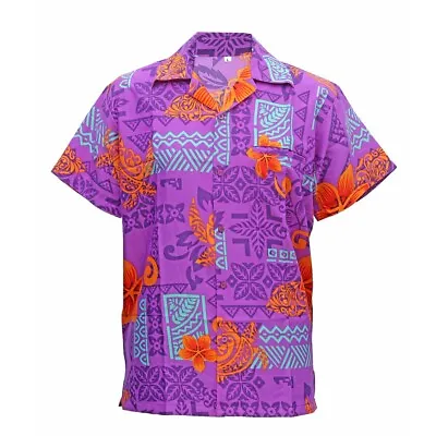 Mens Hawaiian Shirt Stag Beach Hawaii Aloha  Summer Holiday Fancy Purple 5v • $12.42