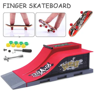£11.99 • Buy New Fingerboard Finger Skateboard Gifts Hot Mini Skate Park Ramp Parts Deck Tech
