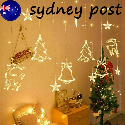 $11.60 • Buy LED Fairy String Window Curtain Lights Star Christmas Xmas Party Home Indoor