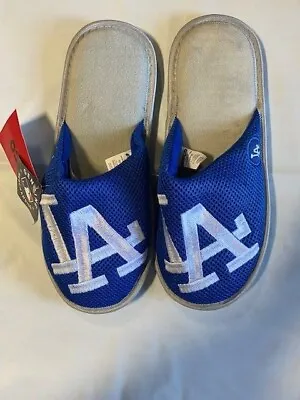 Pair Los Angeles Dodgers Logo Exclusive Mesh Slide Slippers Slip On House Shoes • $17.95