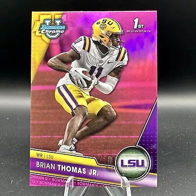 2023 Bowman Chrome U Pink Refractor Brian Thomas Jr Rookie #8 LSU • $0.99