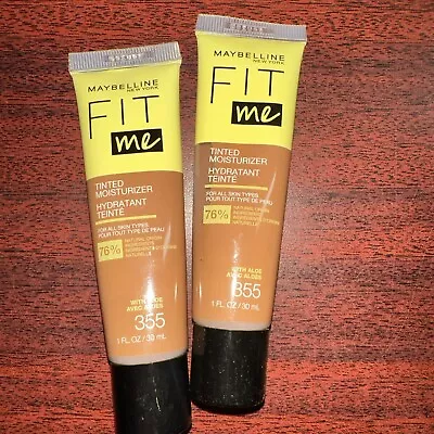 2- Maybelline Fit Me Tinted Moisturizer For All Skin Types 1oz Each 355 • $9.98