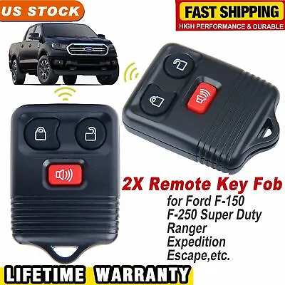 2X Remote Car Key Fob For Ford F150 F250 E150 Expedition Escape Ranger Lincoln • $11.79