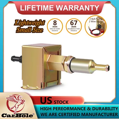 $17.95 • Buy 12V Universal Electric Fuel Pump Gas Diesel High Pressure 5-9 PSI E8012S Trucks